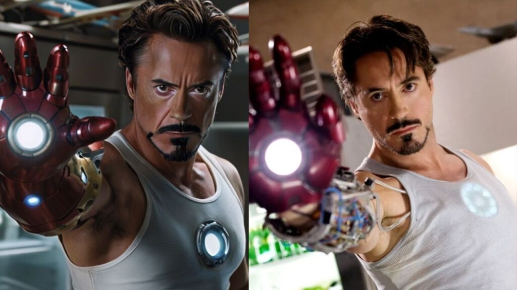 image showing Ai vs real iron man