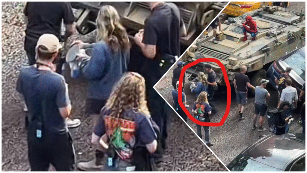 saddie-sink-spotted-on-spiderman-brand-new-day-set