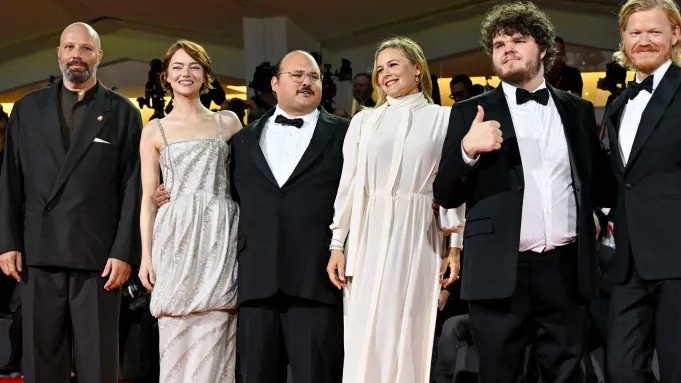 bugonia cast at Venice premiere
