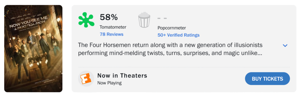 Now You See Me: Now You Don't Rotten Tomatoes  
